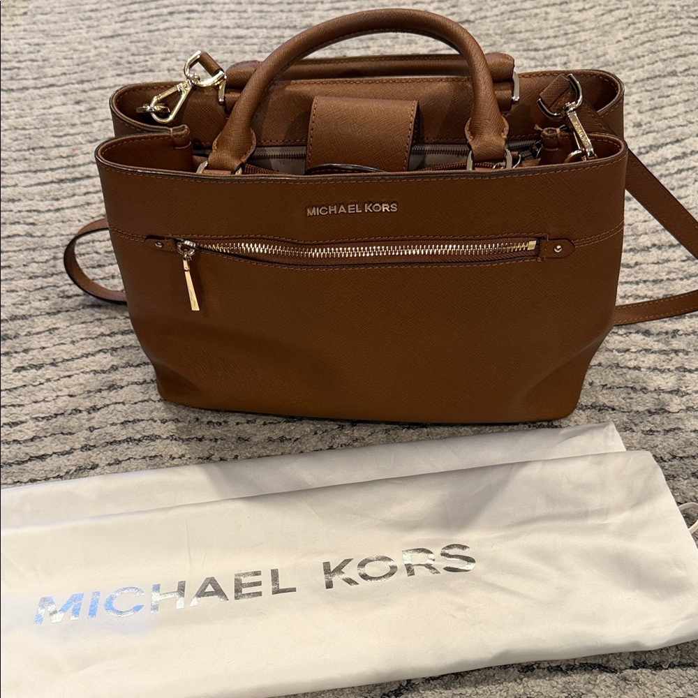 Michael Kors Tan Leather Satchel